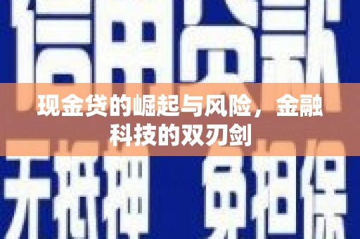 夏河现金贷的崛起与风险，金融科技的双刃剑