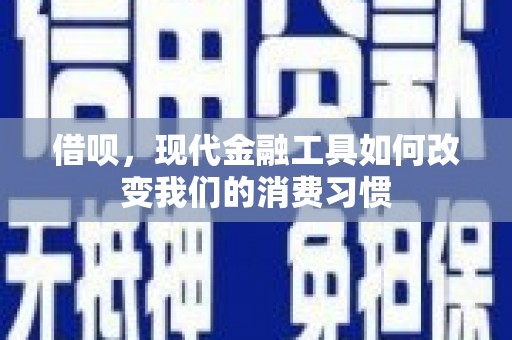 夏河借呗，现代金融工具如何改变我们的消费习惯
