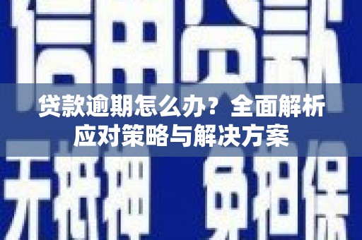 夏河贷款逾期怎么办？全面解析应对策略与解决方案