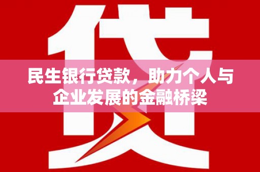 夏河民生银行贷款，助力个人与企业发展的金融桥梁