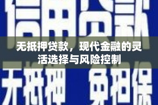 夏河无抵押贷款，现代金融的灵活选择与风险控制