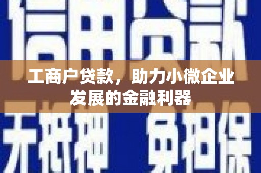 夏河工商户贷款，助力小微企业发展的金融利器