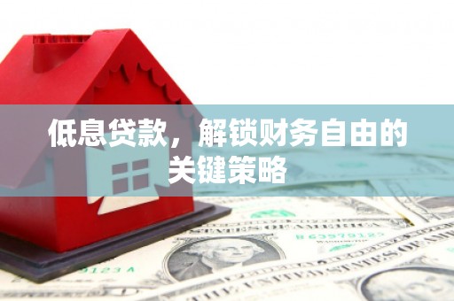 夏河低息贷款，解锁财务自由的关键策略