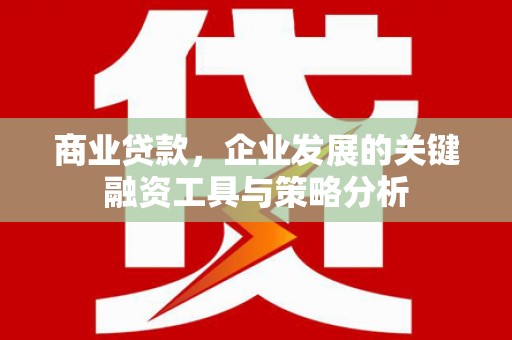 夏河商业贷款，企业发展的关键融资工具与策略分析