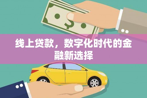 夏河线上贷款，数字化时代的金融新选择