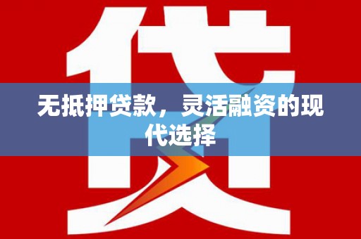 夏河无抵押贷款，灵活融资的现代选择