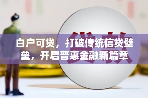 夏河白户可贷，打破传统信贷壁垒，开启普惠金融新篇章
