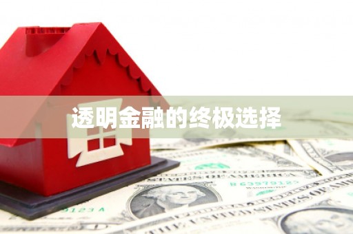夏河透明金融的终极选择
